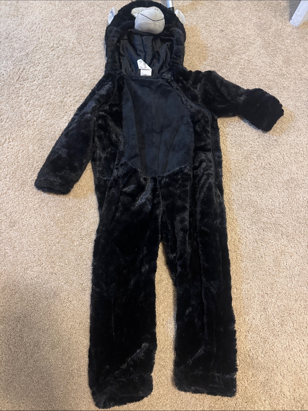 Target Black Plush Gorilla Costume with Hood